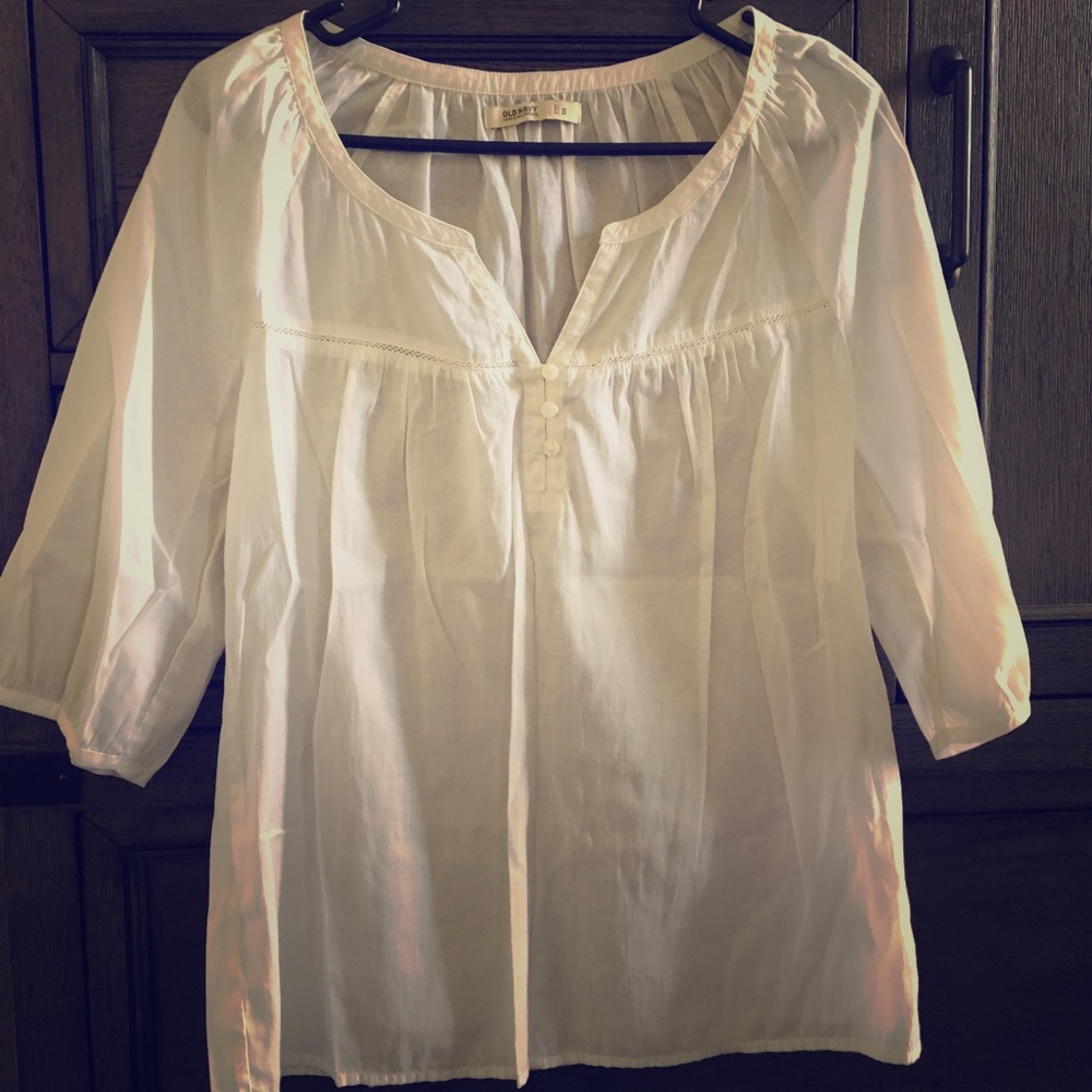 Old Navy See Through White Shirt